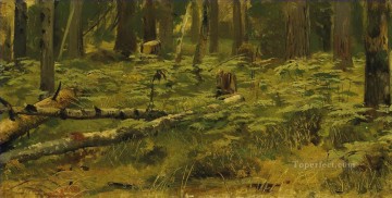 classical landscape Painting - Forest clearing classical landscape Ivan Ivanovich trees